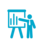 Man with a Flipchart Icon 