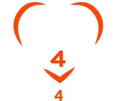 Hackers4Good e.V. Logo: White and Orange