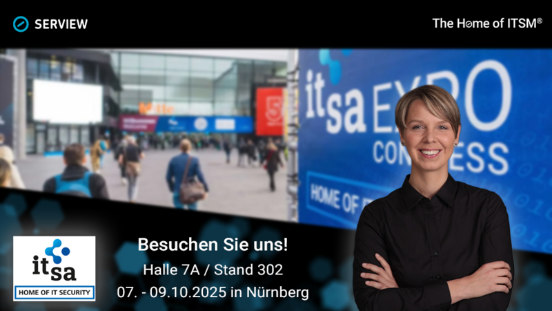 SERVIEW at it-sa 2025 in Nuremberg Graphic: SERVIEW x it-sa 2025