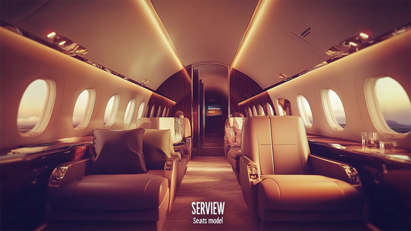 One Year of the SERVIEW Seats Model: Customized Corporate Training That Inspires Image: Seats on an airplane