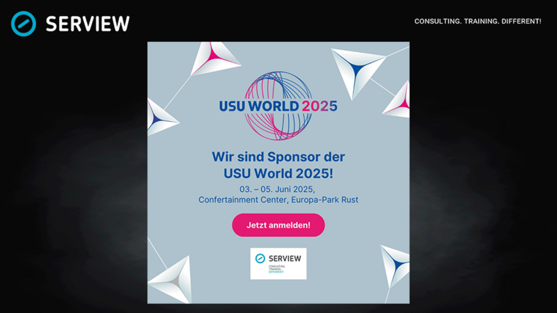 SERVIEW is a sponsor of USU World 2025! SERVIEW is a sponsor of USU World 2025!